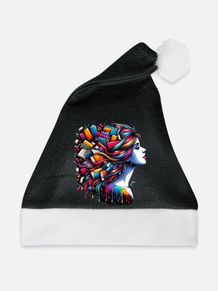 Just a girl who loves books Print Woman - Weihnachtsmütze - Schwarz/Weiß