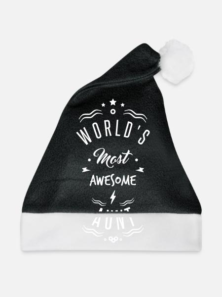 awesome aunt - Weihnachtsmütze - Schwarz/Weiß