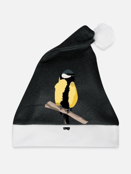 Kohlmeise - Weihnachtsmütze - Schwarz/Weiß