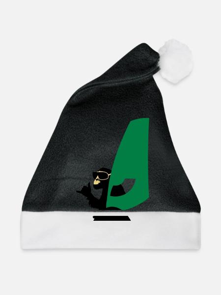 windsurfer monkey - Weihnachtsmütze - Schwarz/Weiß