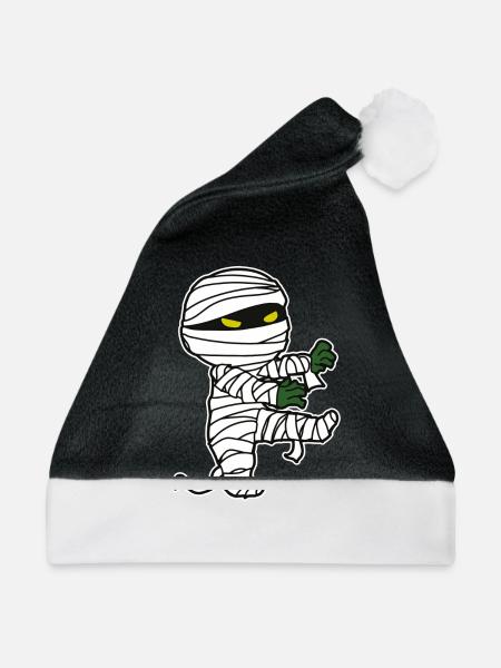 Mumie - Weihnachtsmütze - Schwarz/Weiß - Vorne
