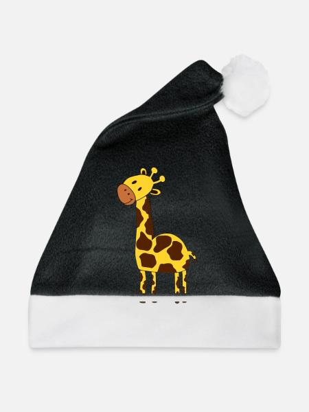 Giraffe - Weihnachtsmütze - Schwarz/Weiß