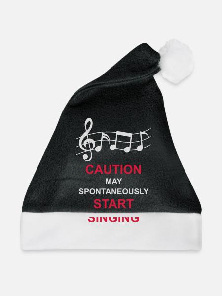 may spontaneously start singing - Weihnachtsmütze - Schwarz/Weiß