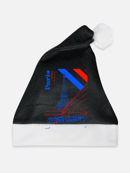 Paris und seine Eiserne Lady - Weihnachtsmütze - Schwarz/Weiß