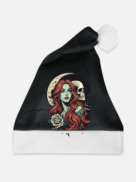 Düstere Romantik - Weihnachtsmütze - Schwarz/Weiß