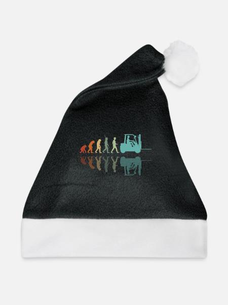 Evolution Gabelstapler - Weihnachtsmütze - Schwarz/Weiß