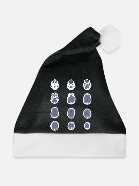 Bild von MRT Scanner Geschenk Manip Radio Radiologie - Weihnachtsmütze - Schwarz/Weiß - Vorne