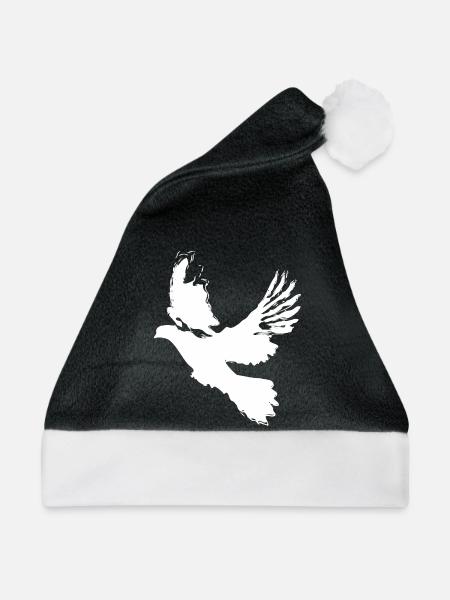 Taube Friedenstaube Design – Symbol der Hoffnung - Weihnachtsmütze - Schwarz/Weiß