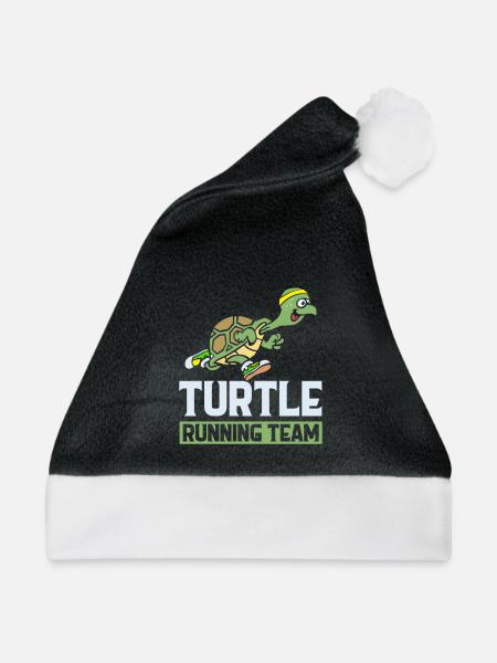Turtle running team neu - Weihnachtsmütze - Schwarz/Weiß