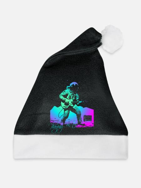 Playing On The Moon - Weihnachtsmütze - Schwarz/Weiß