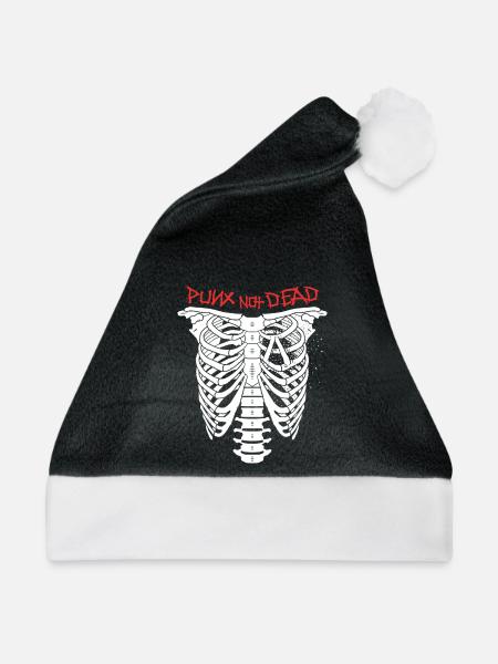 Punx not dead - Weihnachtsmütze - Schwarz/Weiß