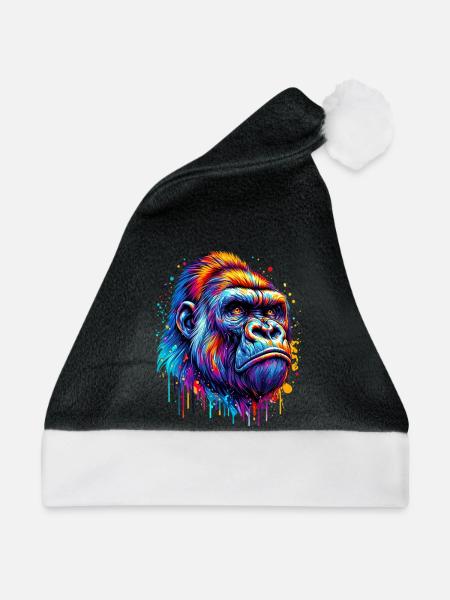 Gorilla - Weihnachtsmütze - Schwarz/Weiß