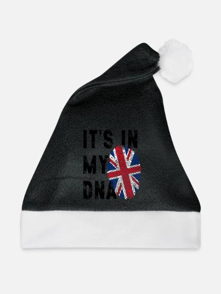 Union Jack Fingerabdruck - Weihnachtsmütze - Schwarz/Weiß