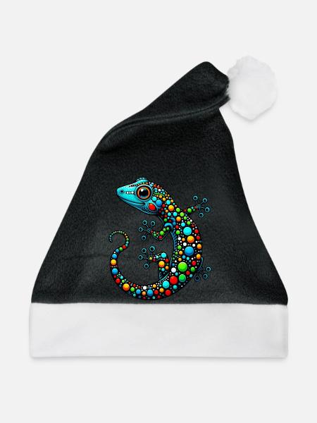 Gecko - Weihnachtsmütze - Schwarz/Weiß