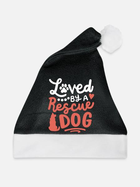 Pflegehund Pfegestelle - Weihnachtsmütze - Schwarz/Weiß