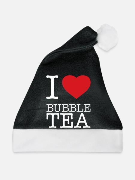 I LOVE BUBBLE TEA - Weihnachtsmütze - Schwarz/Weiß
