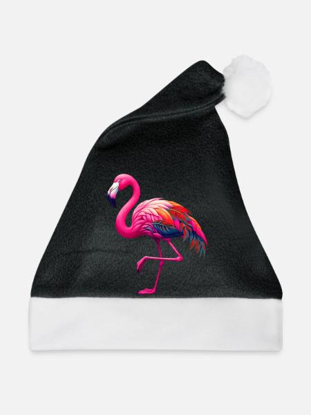 Flamingo - Weihnachtsmütze - Schwarz/Weiß