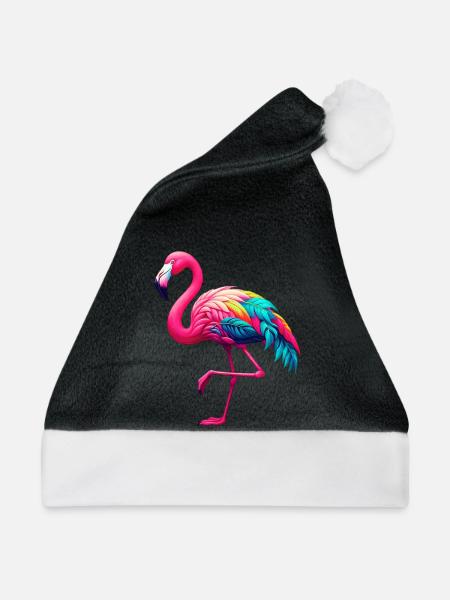 Flamingo - Weihnachtsmütze - Schwarz/Weiß