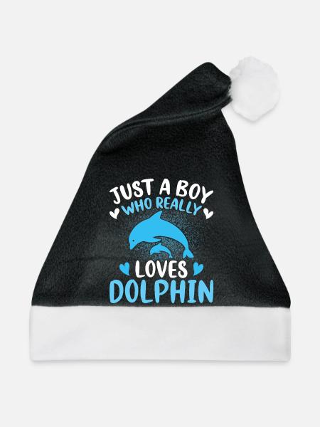 Delfin - Weihnachtsmütze - Schwarz/Weiß