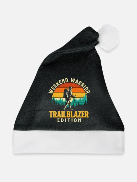 Weekend Warrior Trailblazer Lustiges Wanderabenteuer - Weihnachtsmütze - Schwarz/Weiß