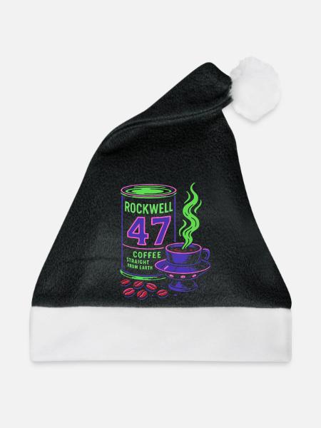 Rockwell 47 Neon Kaffeekunst - Weihnachtsmütze - Schwarz/Weiß