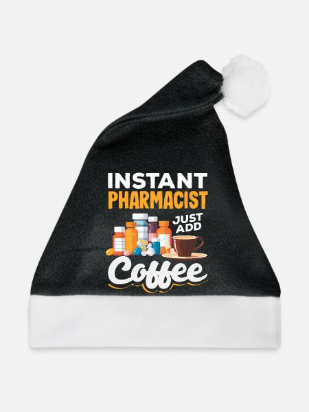 Apotheker Pharmazeutisch-technischer - Weihnachtsmütze - Schwarz/Weiß - Vorne