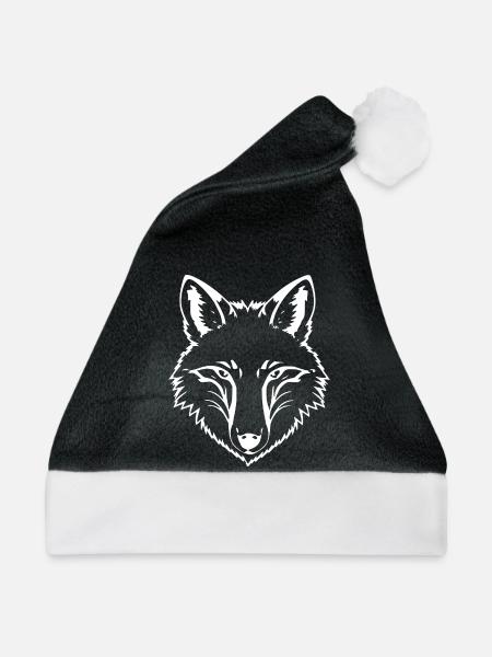 Fuchs - Weihnachtsmütze - Schwarz/Weiß