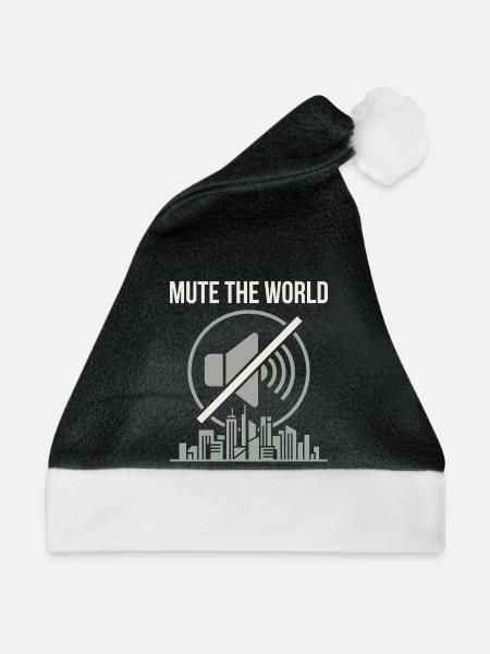 Mute Time - Weihnachtsmütze - Schwarz/Weiß