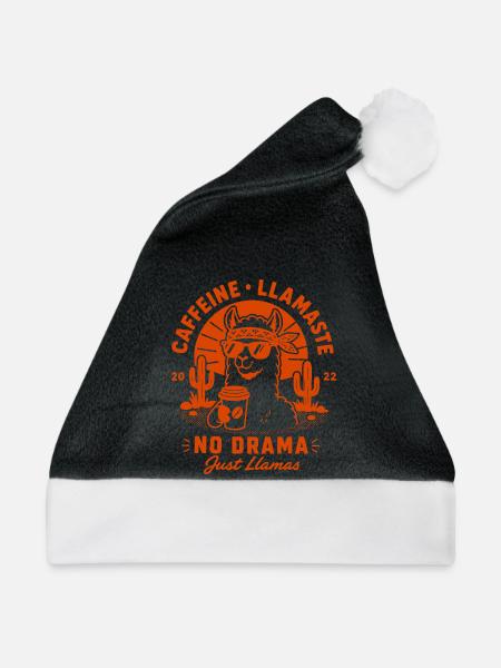 No Prob Llama Chill Spruch - Weihnachtsmütze - Schwarz/Weiß