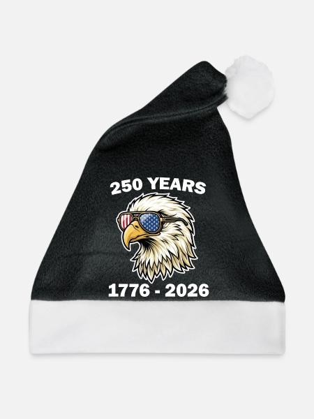 USA 250th Eagle Design - Weihnachtsmütze - Schwarz/Weiß