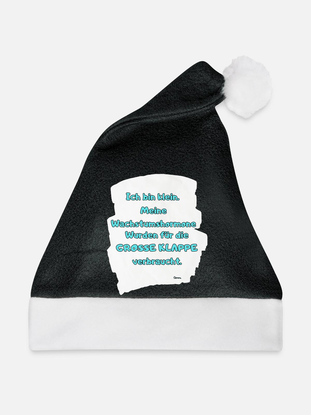 Kleines Ich Große Klappe - Weihnachtsmütze - Schwarz/Weiß - Vorne