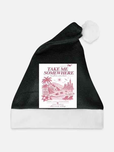 Bring mich irgendwohin - Weihnachtsmütze - Schwarz/Weiß