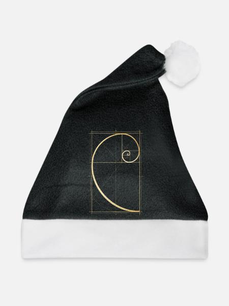 Fibonacci Spirale - Weihnachtsmütze - Schwarz/Weiß