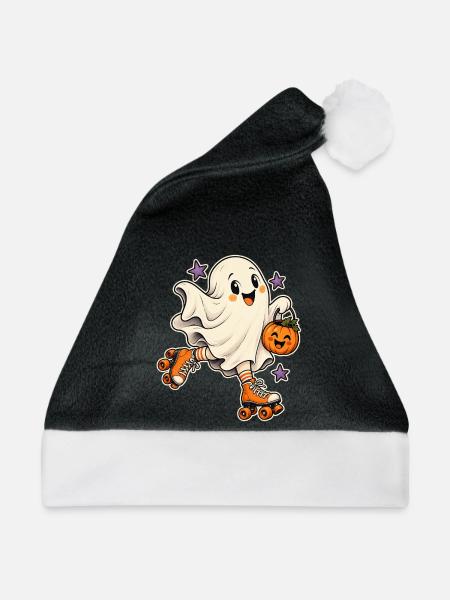 Geist auf Rollschuhen - Weihnachtsmütze - Schwarz/Weiß