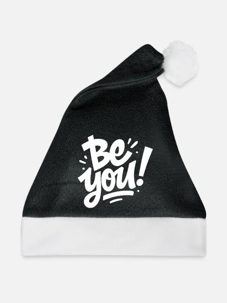 just Be You - Weihnachtsmütze - Schwarz/Weiß - Vorne