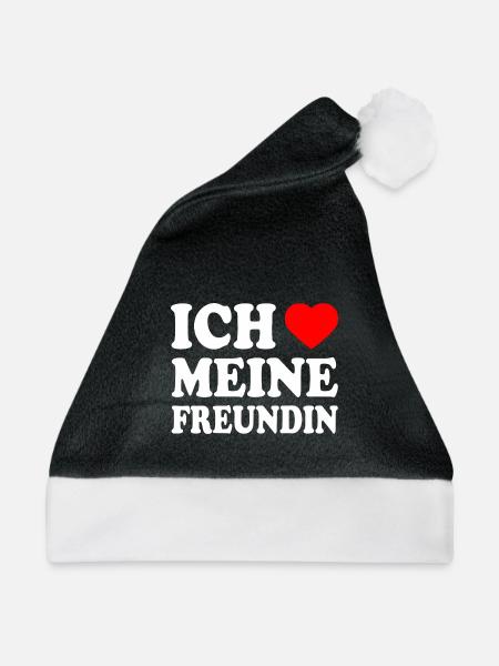 Ich liebe meine freundin - Weihnachtsmütze - Schwarz/Weiß