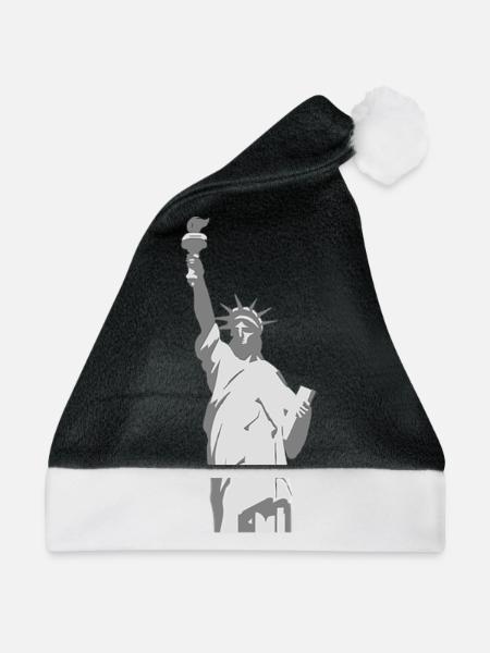 Freiheitsstatue - Weihnachtsmütze - Schwarz/Weiß - Vorne
