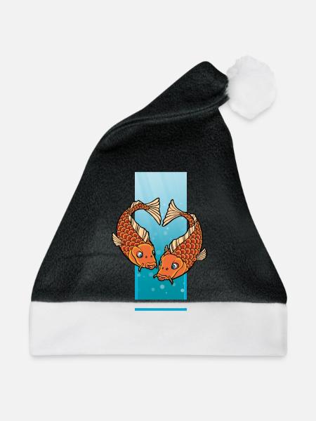 The Pisces-heart - Weihnachtsmütze - Schwarz/Weiß