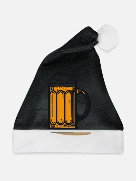 Bier-Ikone - Weihnachtsmütze - Schwarz/Weiß