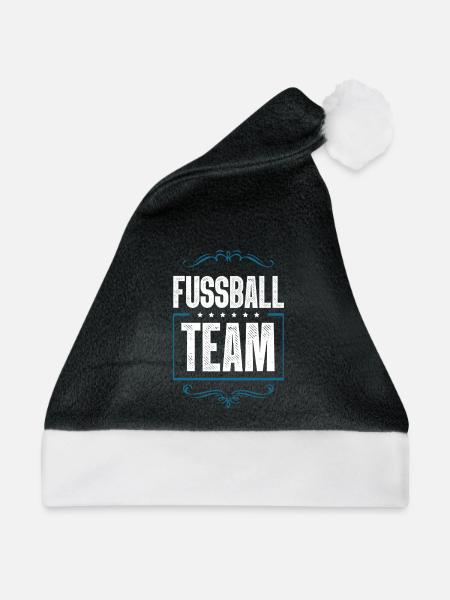 Fussball Team - Weihnachtsmütze - Schwarz/Weiß - Vorne