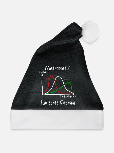 Ditschn - Mathematik für echte Sachsen - Weihnachtsmütze - Schwarz/Weiß