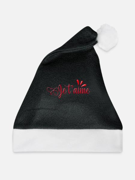 Je Taime - Weihnachtsmütze - Schwarz/Weiß
