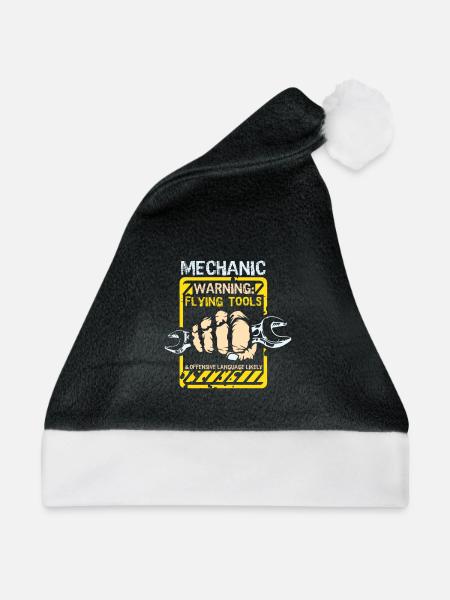 Mechaniker - Weihnachtsmütze - Schwarz/Weiß