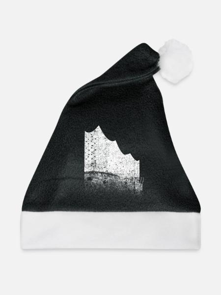 Hamburg Elbphilharmonie Hamburger Hafen Fan Stadt - Weihnachtsmütze - Schwarz/Weiß - Vorne