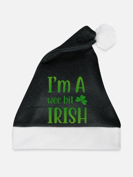 I Am A Wee Bit Irish - Weihnachtsmütze - Schwarz/Weiß