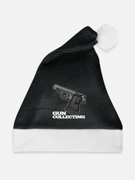 Pistolen-Design mit Textmotiv - Weihnachtsmütze - Schwarz/Weiß