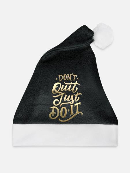 Don't Quit Gradient Script - Weihnachtsmütze - Schwarz/Weiß