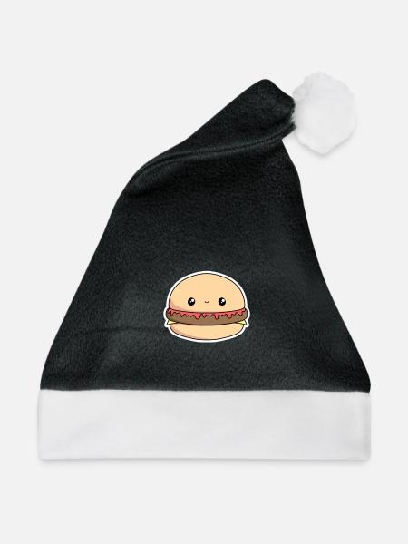 Kleiner Burger - Weihnachtsmütze - Schwarz/Weiß