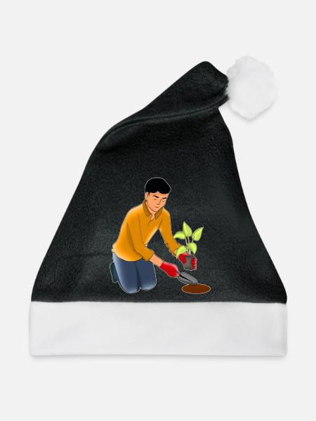 Gartenarbeit - Weihnachtsmütze - Schwarz/Weiß