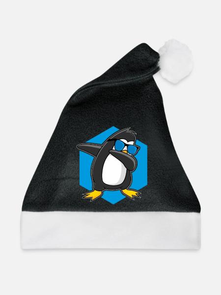 Tanzender Pinguin - Weihnachtsmütze - Schwarz/Weiß